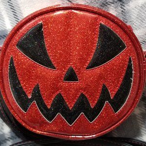 Mean Baby - Glitter Red Pumpkin Bag